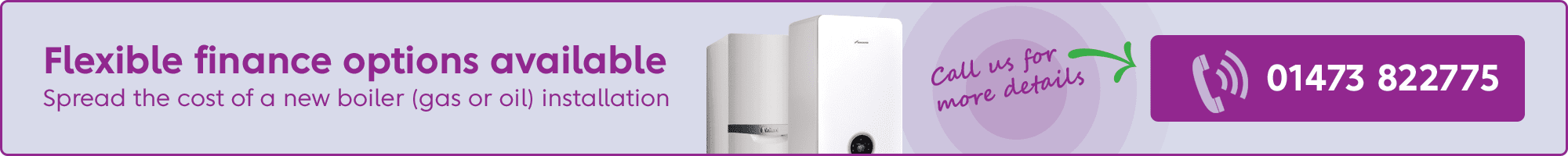 Finance options available for boiler installations