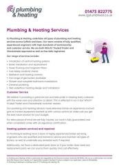 Plumbing & heating services